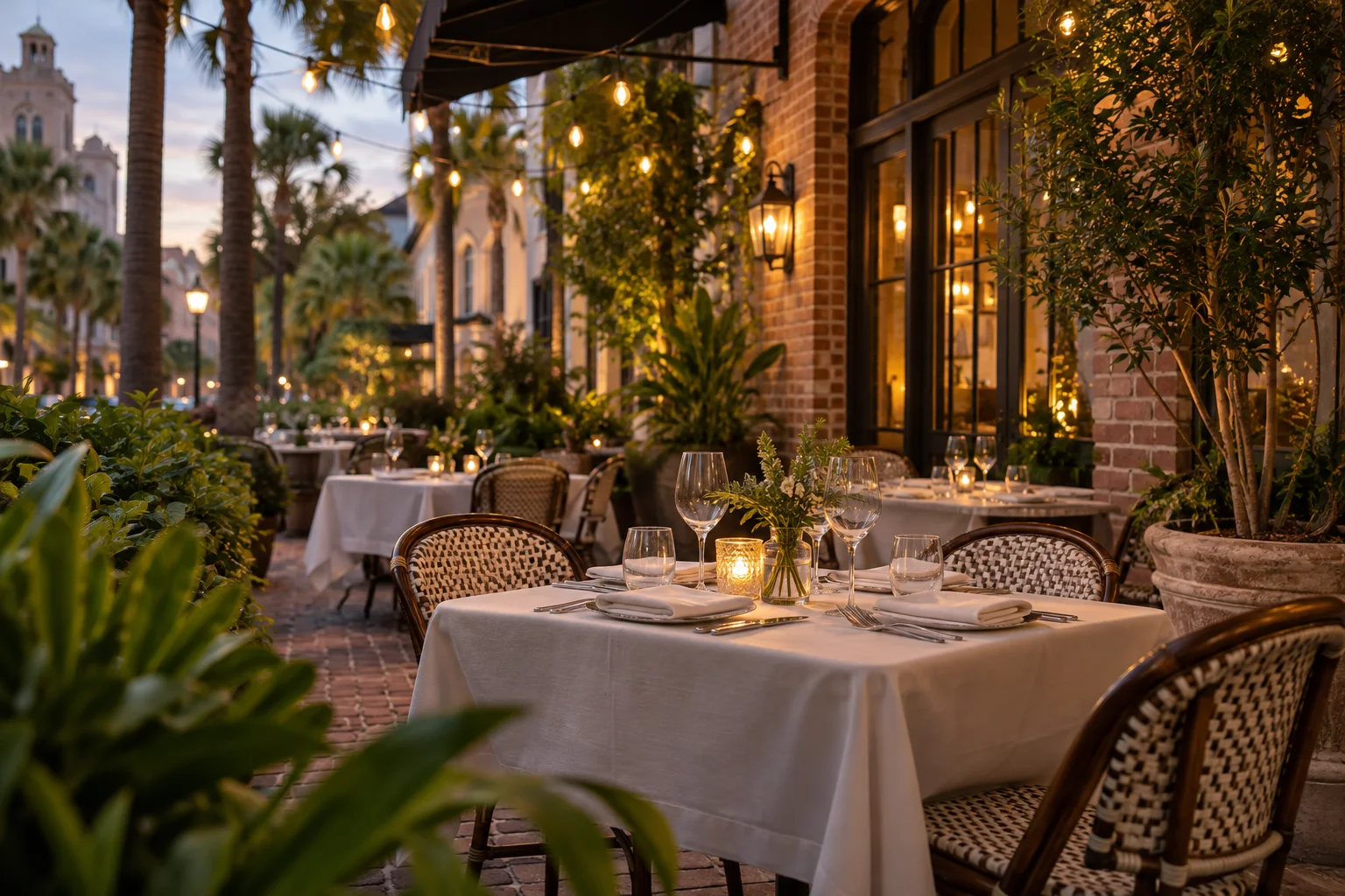 Illustrative restaurant terrace, not the proposed restaurant